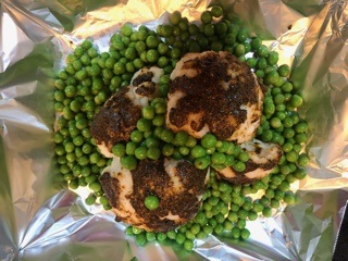 Roasted Cauliflower with Peas Recipe