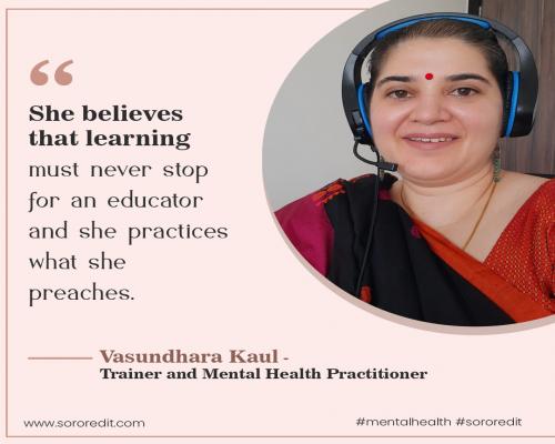 Vasundhara Kaul Trainer and Mental Health Practitioner