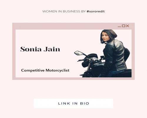 Sonia Jain Competitive Motorcyclist 