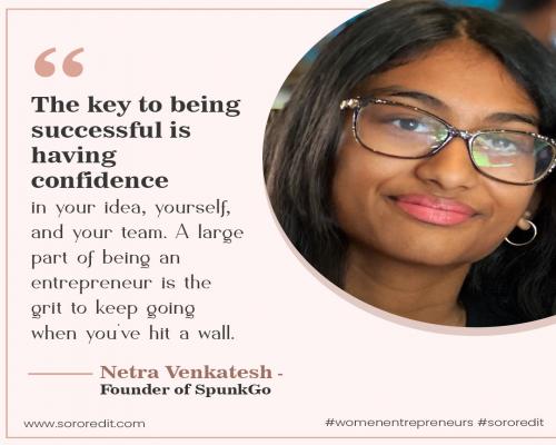 Netra Venkatesh - High School Student with a Flair for Entrepreneurship.