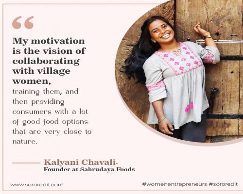 Kalyani Chavali founder at Sahrudaya Foods