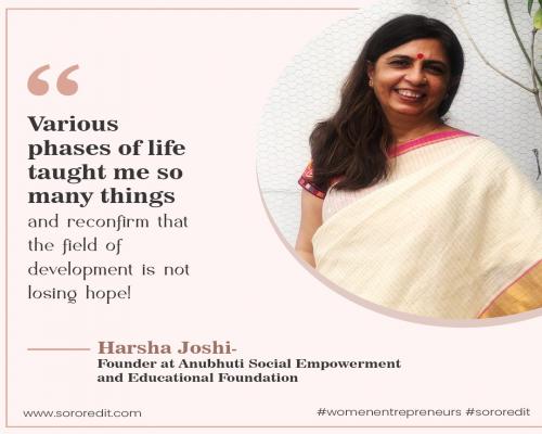 Harsha Joshi founder at Anubhuti Social Empowerment and Educational Foundation